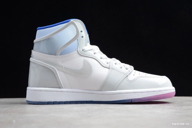 High CK6637-104 Jordan 1 White Air Retro Blue Zoom Racer 0921